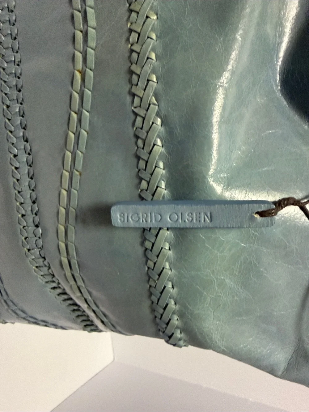 Sigrid Olsen Braided Accent Hobo in Slate Blue-Green